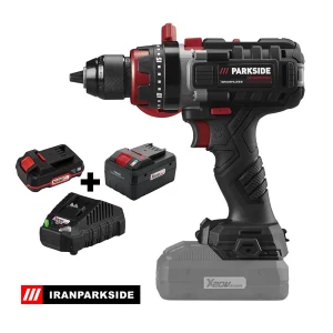 دریل شارژی براشلس چکشی 150 نیوتن پارکساید با 2باطری+شارژر